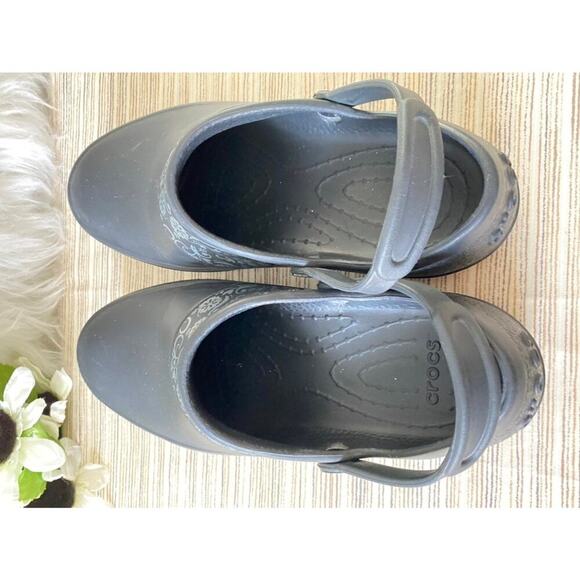 Crocs Womens Sling Backs Ankle Strap Flower Pattern US 6 Summer Sandal Clogs - Picture 7 of 9